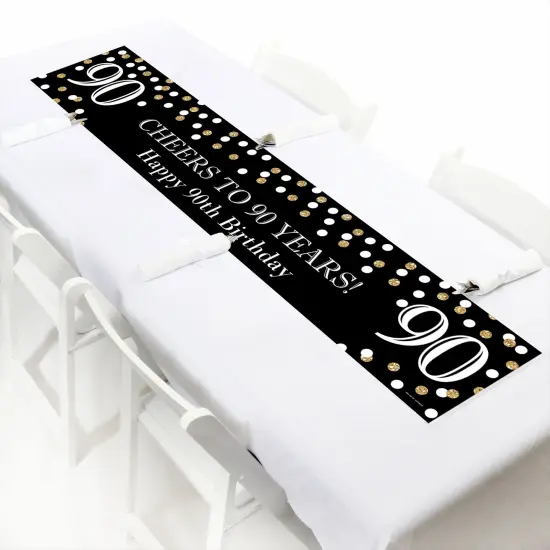 Big Dot of Happiness Adult 90th Birthday - Gold - Happy Birthday Decorations Party Banner {7}