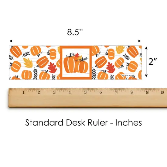 Big Dot of Happiness Fall Pumpkin - Halloween or Thanksgiving Party Water Bottle Sticker Labels - Set of 20 {6}