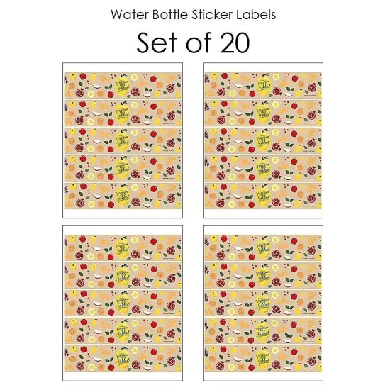 Big Dot of Happiness Sukkot - Sukkah Holiday Water Bottle Sticker Labels - Set of 20 {4}