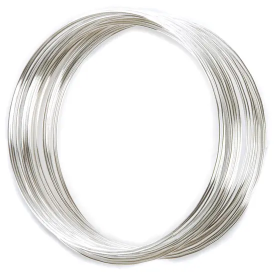 Beadalon Memory Wire Large Bracelet .62mm .5oz-Silver Plated - 30 Coils {2}