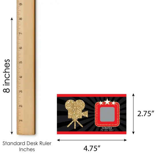 Big Dot of Happiness Red Carpet - Movie Night Party Game Award Scratch Off Cards - 22 Count {7}