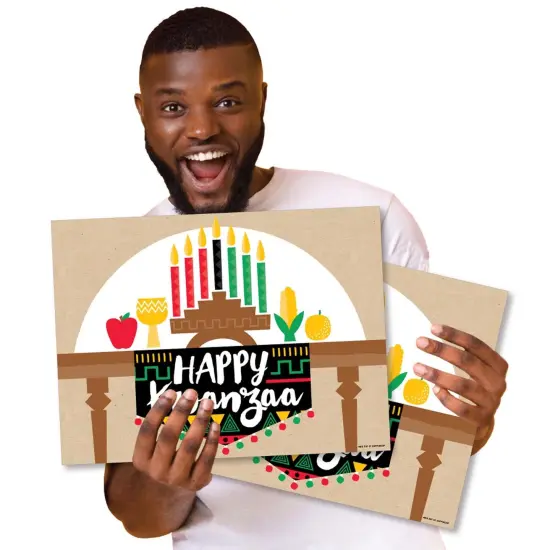 Big Dot of Happiness Happy Kwanzaa - Party Table Decorations - Placemats - Set of 16 {7}