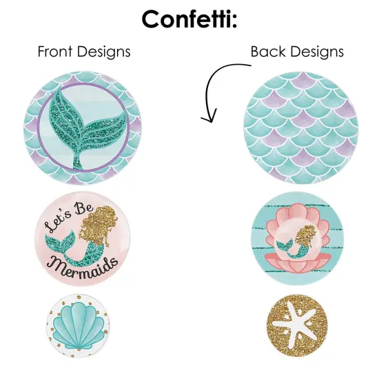 Big Dot of Happiness Let&rsquo;s Be Mermaids - Baby Shower or Birthday Party Decor and Confetti - Terrific Table Centerpiece Kit - Set of 30 {7}