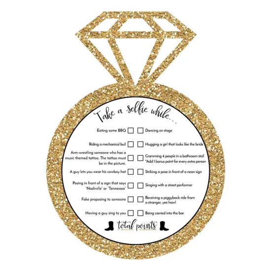 Big Dot of Happiness Nash Bash - Selfie Scavenger Hunt - Nashville Bachelorette Party Game - Set of 12 {3}