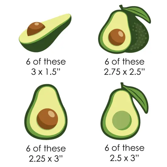 Big Dot of Happiness Hello Avocado - Paper Straw Decor - Fiesta Party Striped Decorative Straws - Set of 24 {3}