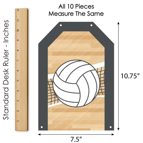 Big Dot of Happiness Bump, Set, Spike - Volleyball - Hanging Vertical Paper Door Banners - Baby Shower or Birthday Party Wall Kit - Indoor Door Decor {7}