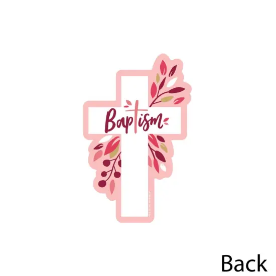 Big Dot of Happiness Baptism Pink Elegant Cross - Decorations DIY Girl Religious Party Essentials - Set of 20 {4}