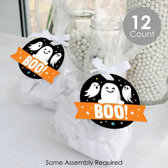 Big Dot of Happiness You've Been Booed - Ghost Halloween Party Clear Goodie Favor Bags - Treat Bags With Tags - Set of 12 {3}