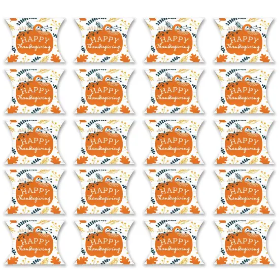 Big Dot of Happiness Happy Thanksgiving - Favor Gift Boxes - Fall Harvest Party Petite Pillow Boxes - Set of 20 {6}