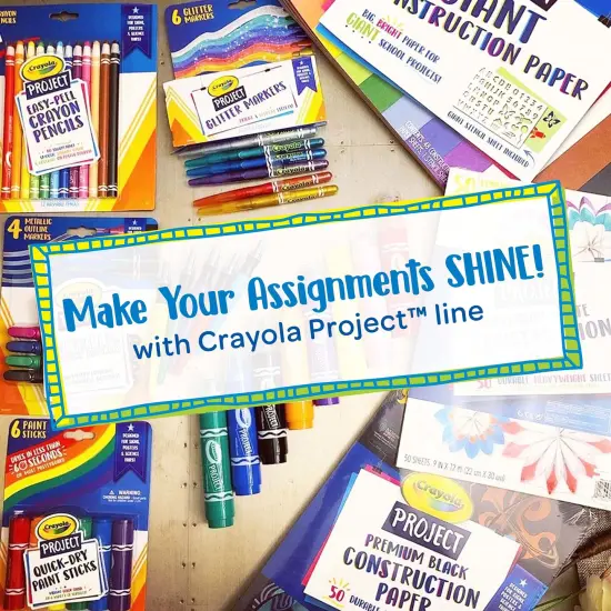 Crayola Project XL Poster Markers 4/Pkg-Classic Colors {6}