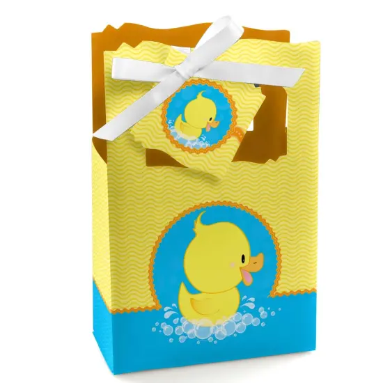 Big Dot of Happiness Ducky Duck - Baby Shower or Birthday Party Favor Boxes - Set of 12 {1}