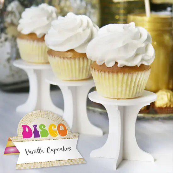 Big Dot of Happiness 70&rsquo;s Disco - 1970s Disco Fever Party Tent Buffet Card - Table Setting Name Place Cards - Set of 24 {6}