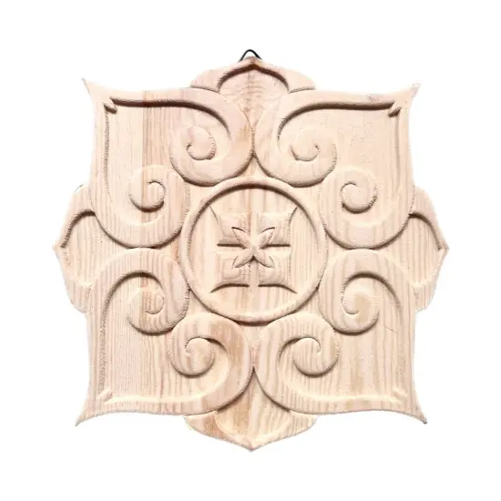 CousinDIY Paintable Wood Medallian 8"x8"-Mandala {1}