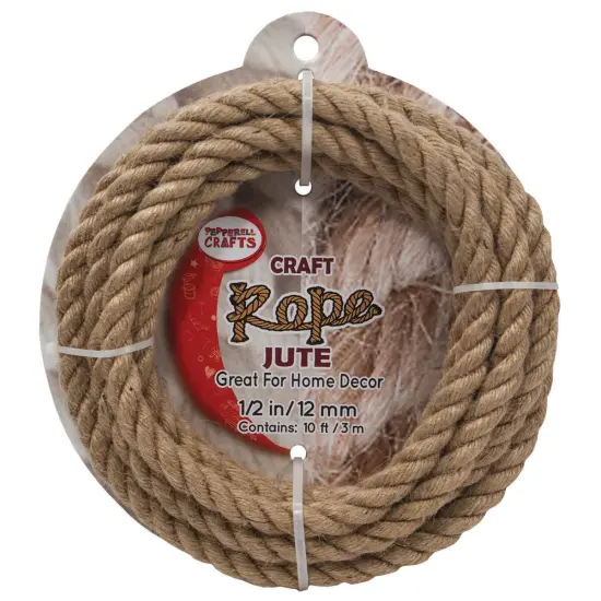 Pepperell Jute Craft Rope .5"X10'-Natural {1}