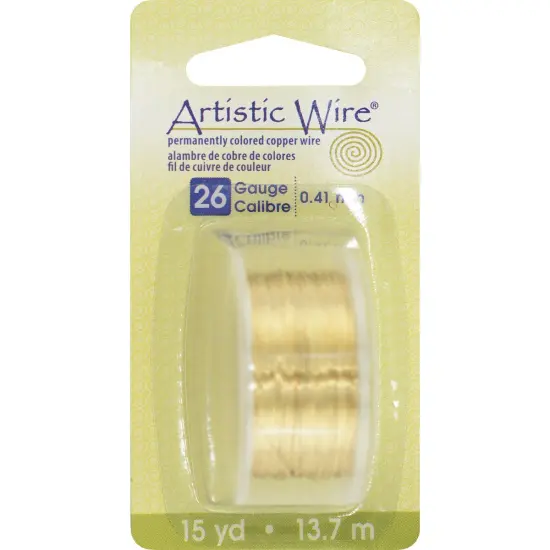 Artistic Wire 26 Gauge 15yd-Non-Tarnish Brass {1}