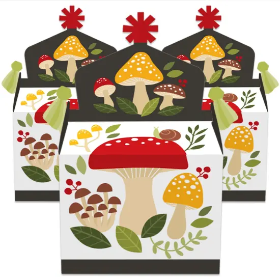 Big Dot of Happiness Wild Mushrooms - Treat Box Party Favors - Red Toadstool Party Goodie Gable Boxes - Set of 12 {3}