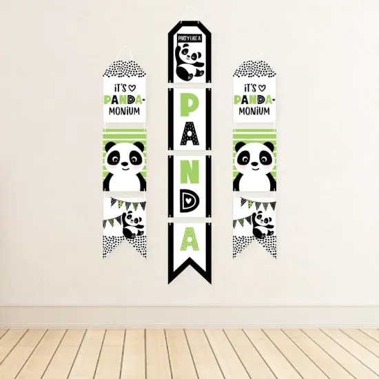 Big Dot of Happiness Party Like a Panda Bear - Hanging Vertical Paper Door Banners - Baby Shower or Birthday Party Wall Decor Kit - Indoor Door Decor {4}