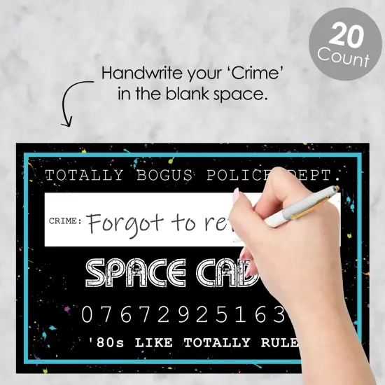 Big Dot of Happiness 80's Retro - Party Mug Shots - Photo Booth Props Totally 1980s Party Mugshot Signs - 20 Count {3}