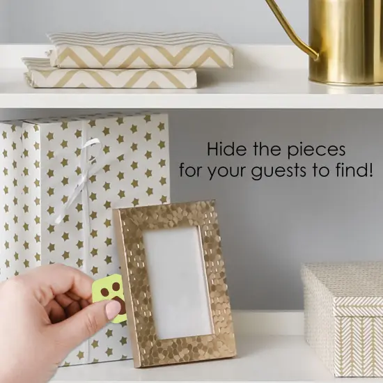 Big Dot of Happiness Baby Boy Teddy Bear - Baby Shower Scavenger Hunt - 1 Stand and 48 Game Pieces - Hide and Find Game {4}