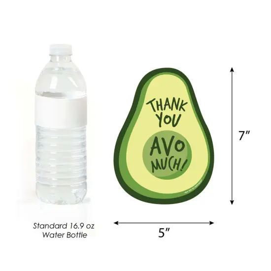 Big Dot of Happiness Hello Avocado - Shaped Thank You Cards - Fiesta Party Thank You Note Cards with Envelopes - Set of 12 {7}