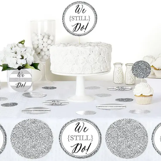 Big Dot of Happiness We Still Do - Wedding Anniversary Giant Circle Confetti - Anniversary Party Decorations - Large Confetti 27 Count {6}