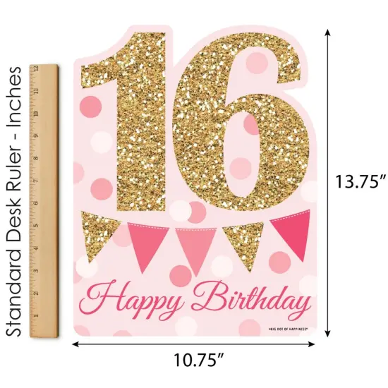 Big Dot of Happiness Sweet 16 - Outdoor Lawn Sign - 16th Birthday Party Yard Sign - 1 Piece {6}