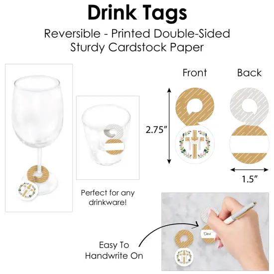 Big Dot of Happiness Religious Easter - Christian Holiday Party Paper Charger and Table Decorations - Chargerific Kit - Place Setting for 8 {7}