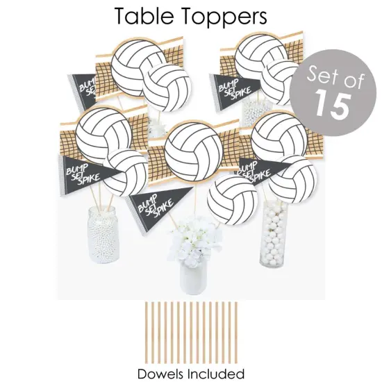 Big Dot of Happiness Bump, Set, Spike - Volleyball - Baby Shower or Birthday Party Supplies - Banner Decoration Kit - Fundle Bundle {7}