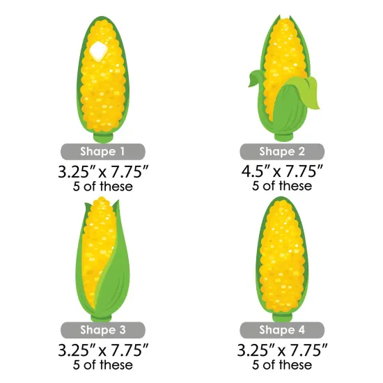 Big Dot of Happiness It's Corn - Decorations DIY Fall Harvest Party Essentials - Set of 20 {7}