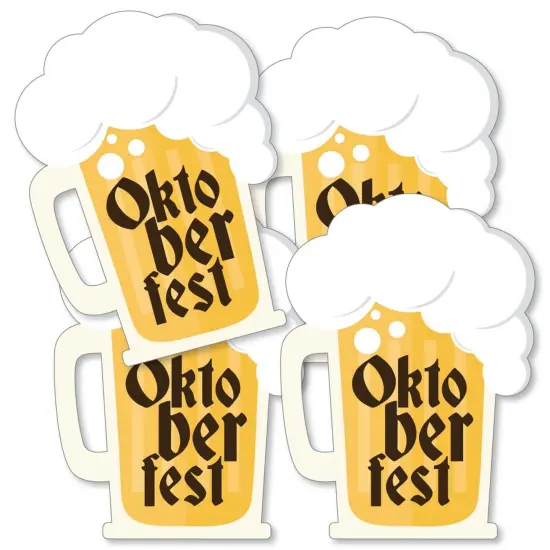 Big Dot of Happiness Oktoberfest - Beer Mug Decorations DIY Beer Festival Essentials - Set of 20 {3}