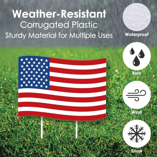 Big Dot of Happiness Stars & Stripes - American Flag & Star Lawn Decor - Outdoor Memorial Day & 4th of July USA Patriotic Yard Decorations - 10 Piece {6}