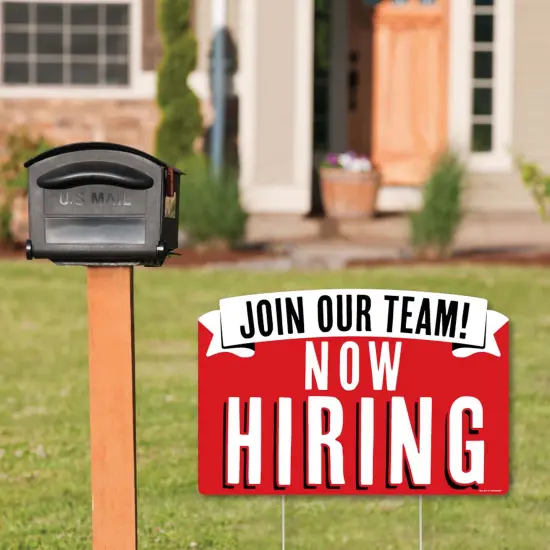 Big Dot of Happiness Now Hiring - Business Yard Sign Lawn Decorations - Party Yardy Sign {3}