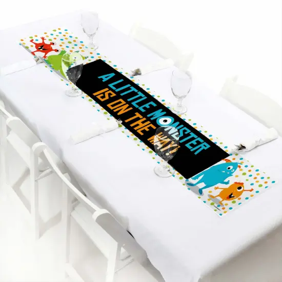 Big Dot of Happiness Monster Bash - Little Monster Baby Shower Decorations Party Banner {7}