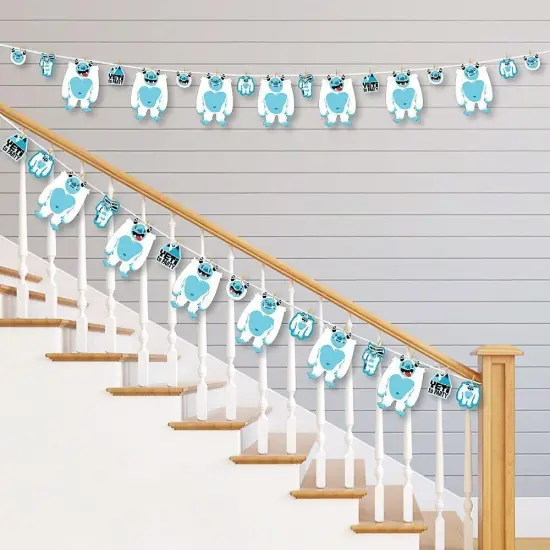Big Dot of Happiness Yeti to Party - Abominable Snowman Party or Birthday Party DIY Decorations - Clothespin Garland Banner - 44 Pieces {3}