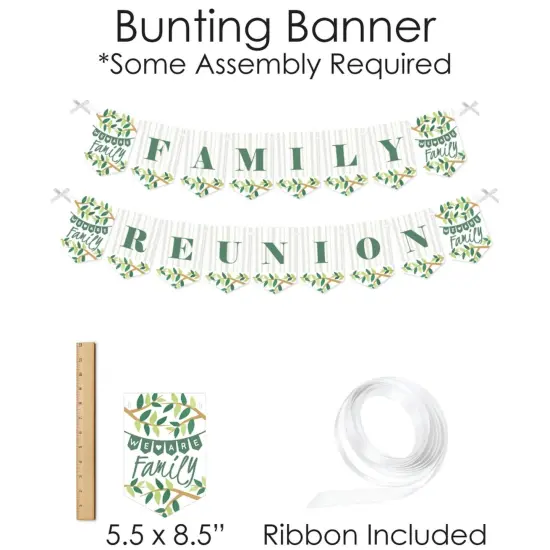 Big Dot of Happiness Family Tree Reunion - Banner and Photo Booth Decorations - Family Gathering Party Supplies Kit - Doterrific Bundle {6}