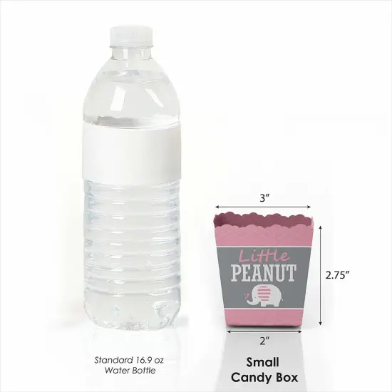 Big Dot of Happiness Pink Elephant - Party Mini Favor Boxes - Girl Baby Shower or Birthday Party Treat Candy Boxes - Set of 12 {4}