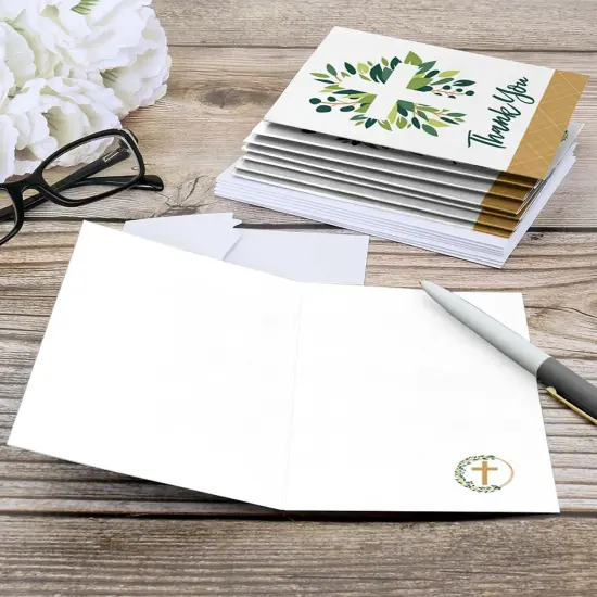 Big Dot of Happiness Elegant Cross - Religious Party Thank You Cards (8 count) {6}