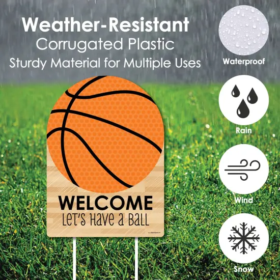 Big Dot of Happiness Nothin' but Net - Basketball - Party Decorations - Birthday Party or Baby Shower Welcome Yard Sign {4}