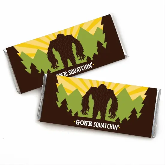 Big Dot of Happiness Sasquatch Crossing - Candy Bar Wrapper Bigfoot Party or Birthday Party Favors - Set of 24 {1}