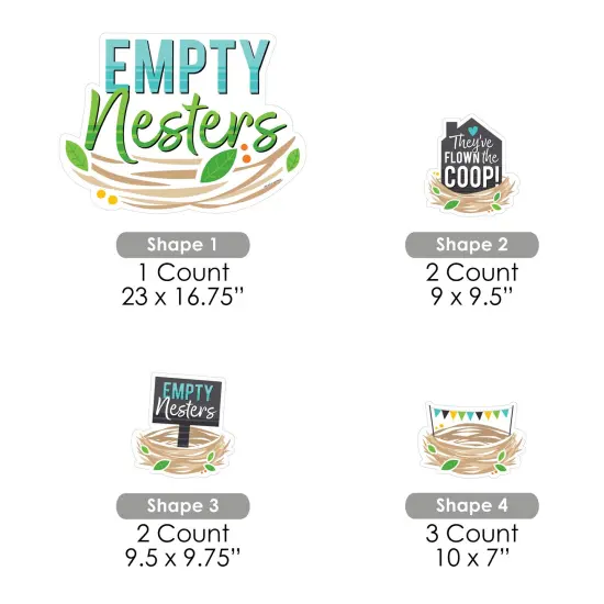 Big Dot of Happiness Empty Nesters - Yard Sign and Outdoor Lawn Decorations - Empty Nest Party Yard Signs - Set of 8 {7}