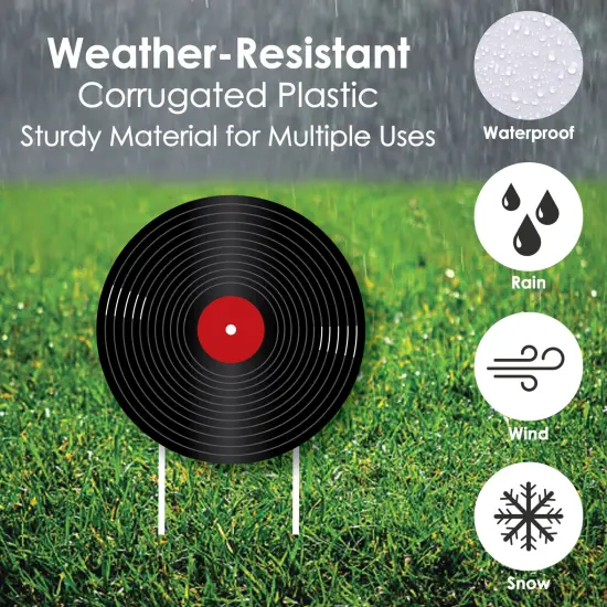 Big Dot of Happiness 50's Sock Hop - Yard Sign & Outdoor Lawn Decorations - 1950s Rock N Roll Yard Signs - Set of 8 {4}