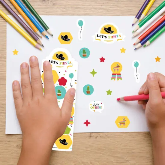 Big Dot of Happiness Let's Fiesta - Fiesta Birthday Party Favor Kids Stickers - 16 Sheets - 256 Stickers {7}