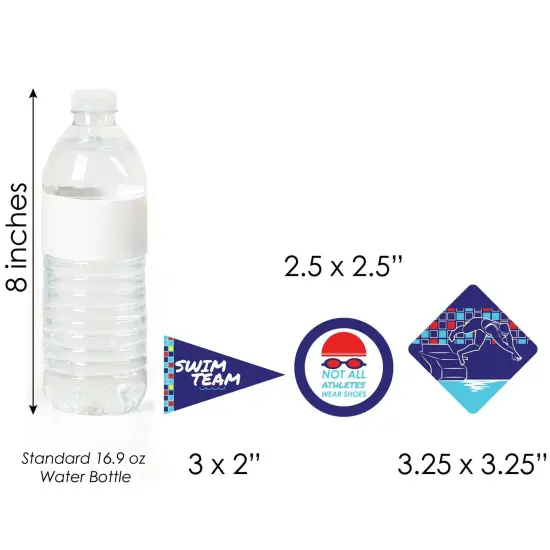 Big Dot of Happiness Making Waves - Swim Team - DIY Shaped Swimming Party or Birthday Party Cut-Outs - 24 Count {6}