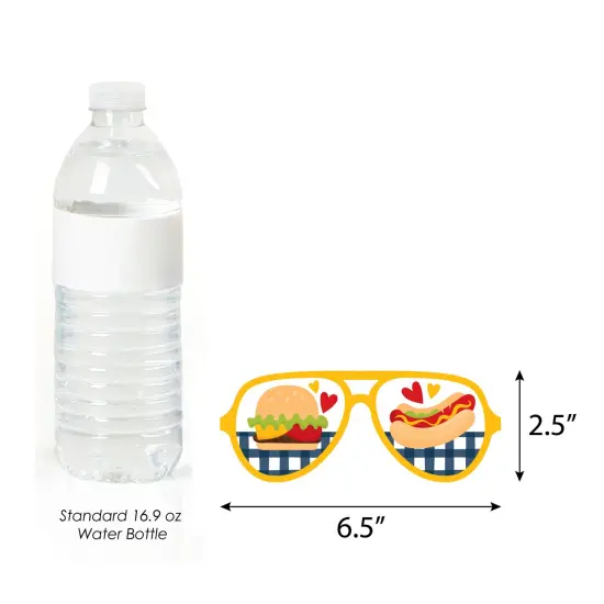 Big Dot of Happiness Missed You BBQ Glasses - Paper Card Stock Backyard Summer Picnic Party Photo Booth Props Kit - 10 Count {6}