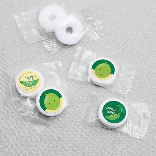 Big Dot of Happiness Double the Fun - Twins Two Peas in a Pod - Party Round Candy Sticker Favors - Labels Fits Chocolate Candy (1 Sheet of 108) {4}