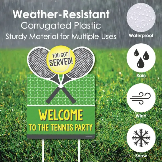 Big Dot of Happiness You Got Served - Tennis - Party Decorations - Baby Shower Tennis Ball Birthday Party Welcome Yard Sign {4}