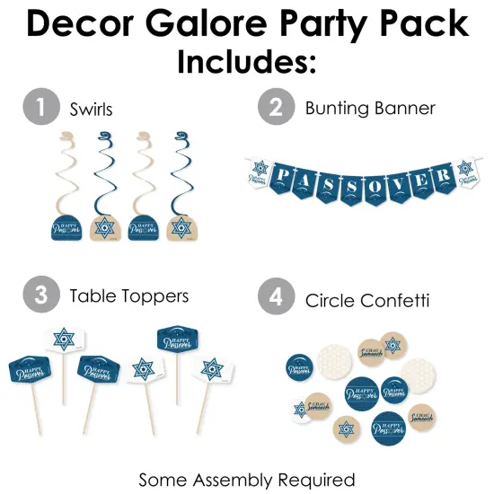 Big Dot of Happiness Happy Passover - Pesach Jewish Holiday Party Supplies Decoration Kit - Decor Galore Party Pack - 51 Pieces {3}