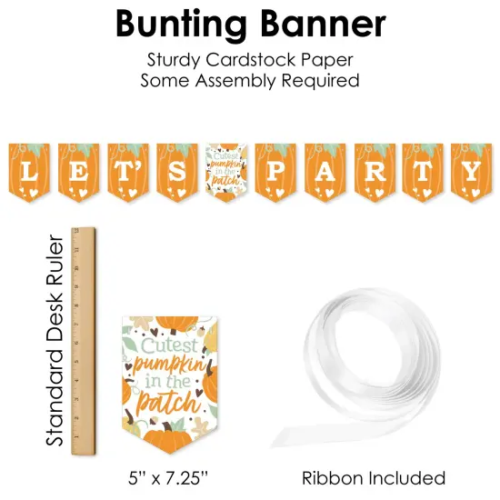 Big Dot of Happiness Little Pumpkin - Fall Birthday Party or Baby Shower Supplies Decoration Kit - Decor Galore Party Pack - 51 Pieces {7}