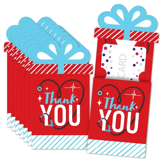 Big Dot of Happiness Thank You Nurses - Nurse Appreciation Week Money and Gift Card Sleeves - Nifty Gifty Card Holders - Set of 8 {1}