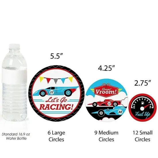 Big Dot of Happiness Let's Go Racing - Racecar - Baby Shower or Race Car Birthday Party Giant Circle Confetti - Party D&eacute;cor - Large Confetti 27 Count {4}